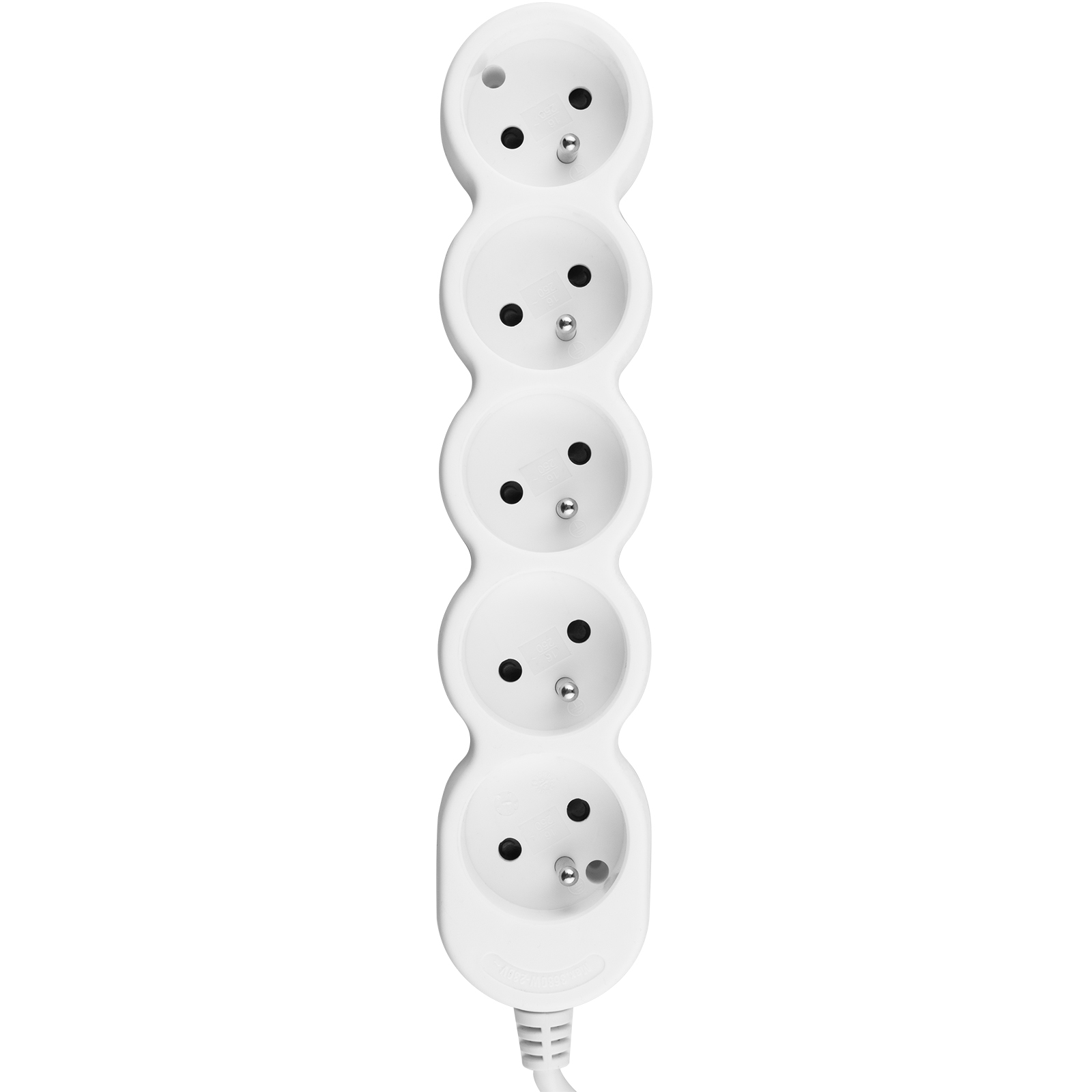 Przedłużacz Sieciowy Kabel z Uziemieniem Listwa Zasilająca 5 Gniazda 5m Biały Sznur Lendo Lumiled - trzecia cecha produktu