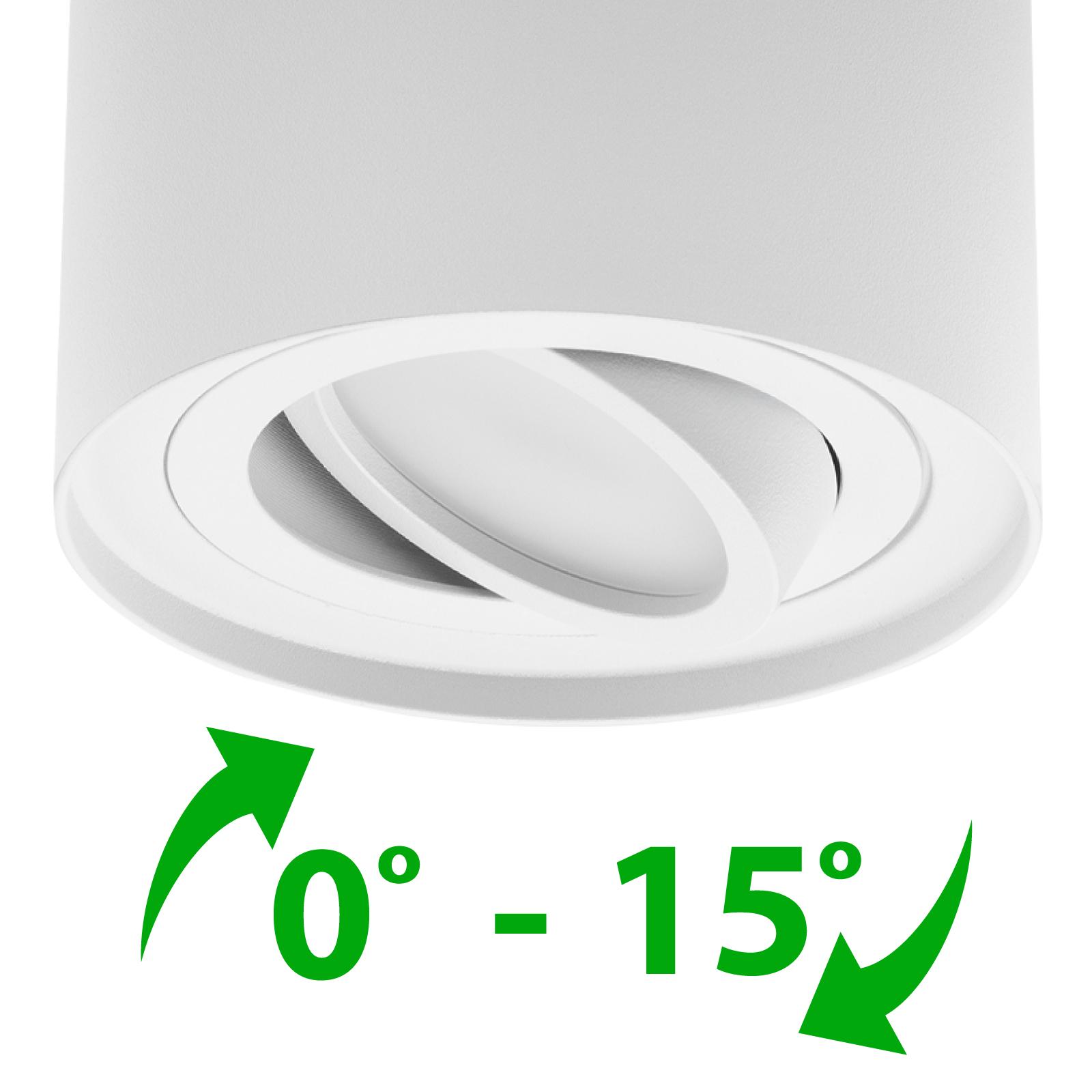 Oprawa Natynkowa HALOGENOWA Spot Tuba Ruchoma GU10 Okrągła Biała 125mm AMAT-XL LUMILED - druga cecha produktu