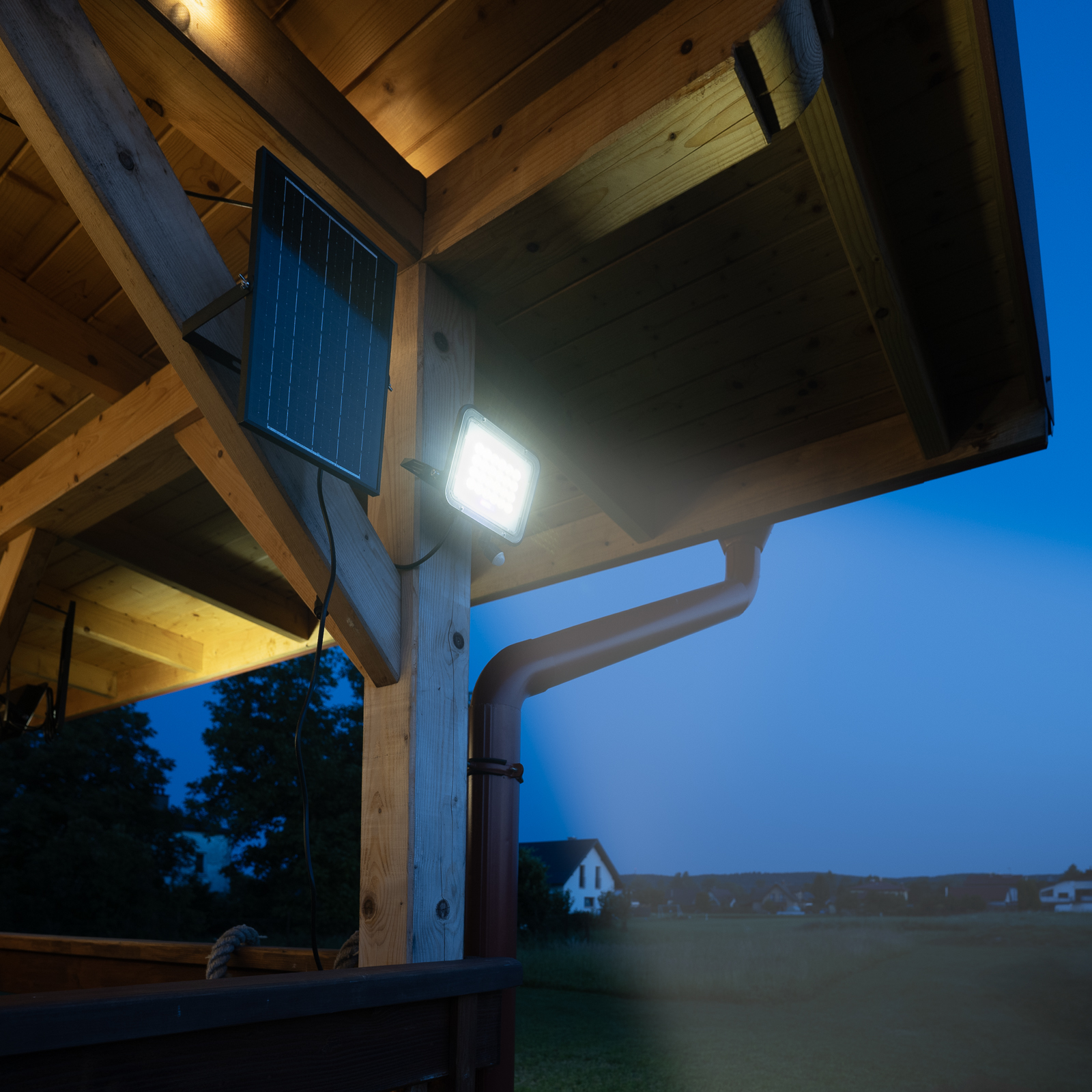 Naświetlacz Solarny LED Halogen 100W Lampa Ogrodowa 4000K IP65 Czujnik Ruchu PIR + Pilot FULGOR LUMILED - obszar zastosowań