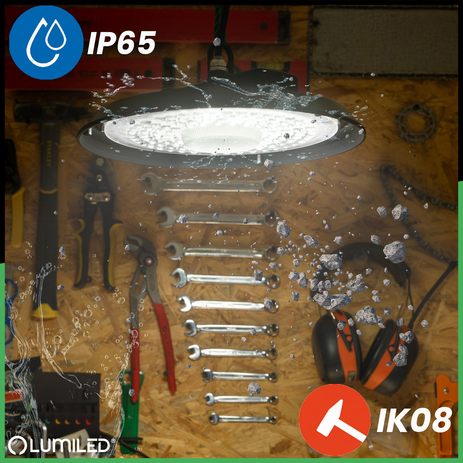 Lampa LED Przemysłowa HIGH BAY Produkcyjna 150W 4000K IP65 do Magazynu BLITZ LUMILED - trzecia cecha produktu