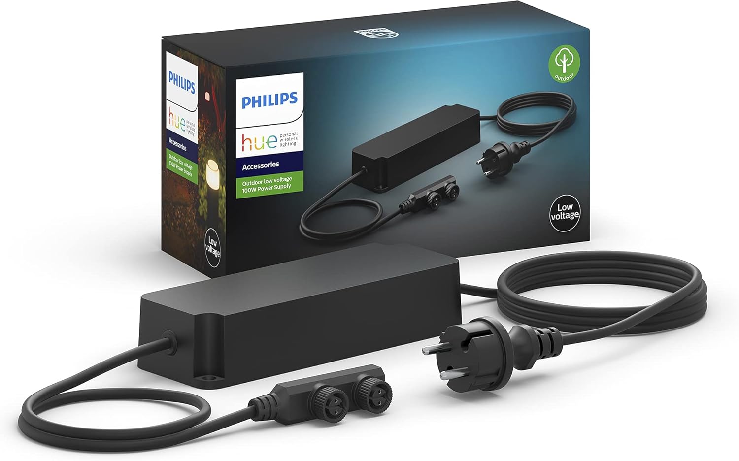 Zasilacz Hermetyczny Zewnętrzny LED 24V 100W IP67 Czarny Outdoor LV Accessory Philips HUE - główne zdjęcie produktu