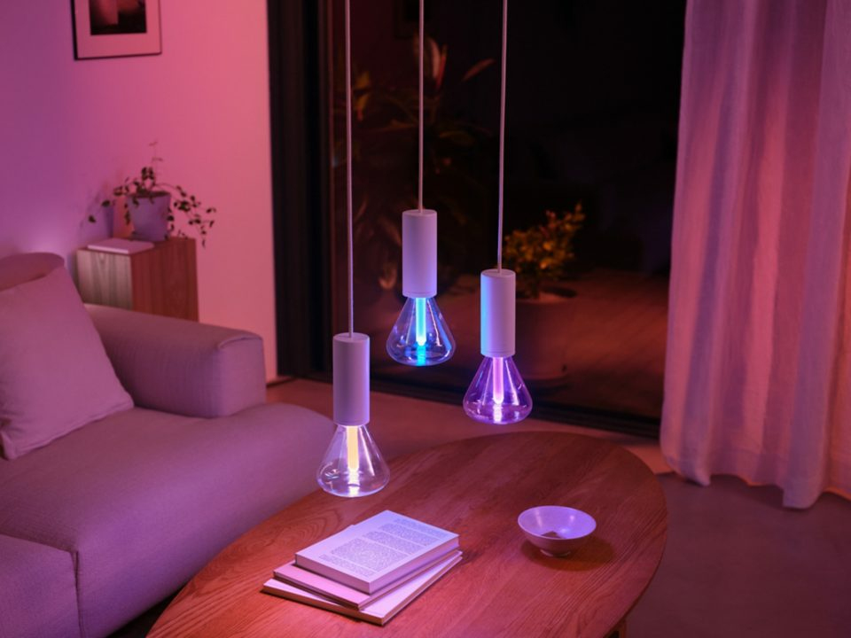Żarówka LED E27 Trójkątna 6.8W = 60W 500lm 2000-6500K CCT + RGB FILAMENT SMART Inteligentna Bluetooth ZigBee White and Color Ambiance Philips HUE - obszar zastosowań