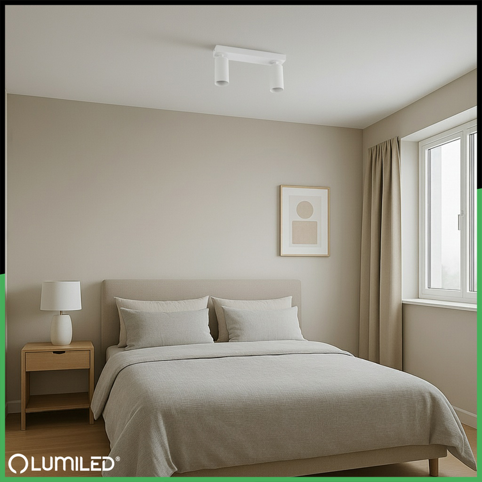 Lampa Sufitowa SPOT TUBA Reflektor Oprawa Halogenowa 2x GU10 TABULA LUMILED - obszar zastosowań