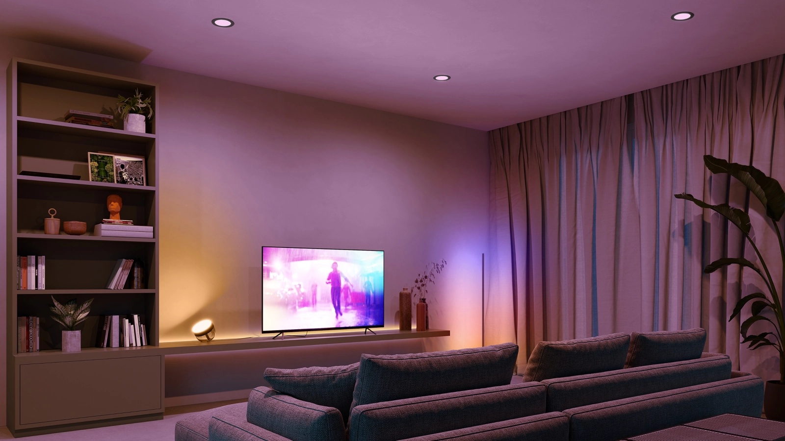 Panel LED Oprawa Podtynkowa Wpuszczana 12W 1500lm IP44 White and Color Ambiance RGB + TW Czarna Inteligentna SMART Zigbee Bluetooth Slim Downlights Philips HUE - obszar zastosowań