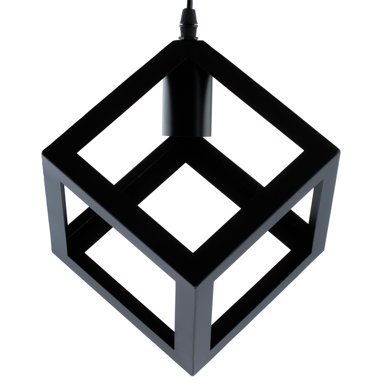 Lampa Wisząca Sufitowa Geometryczna Kwadrat Zwis LED 3x E27 TALUS Czarna LUMILED - trzecia cecha produktu