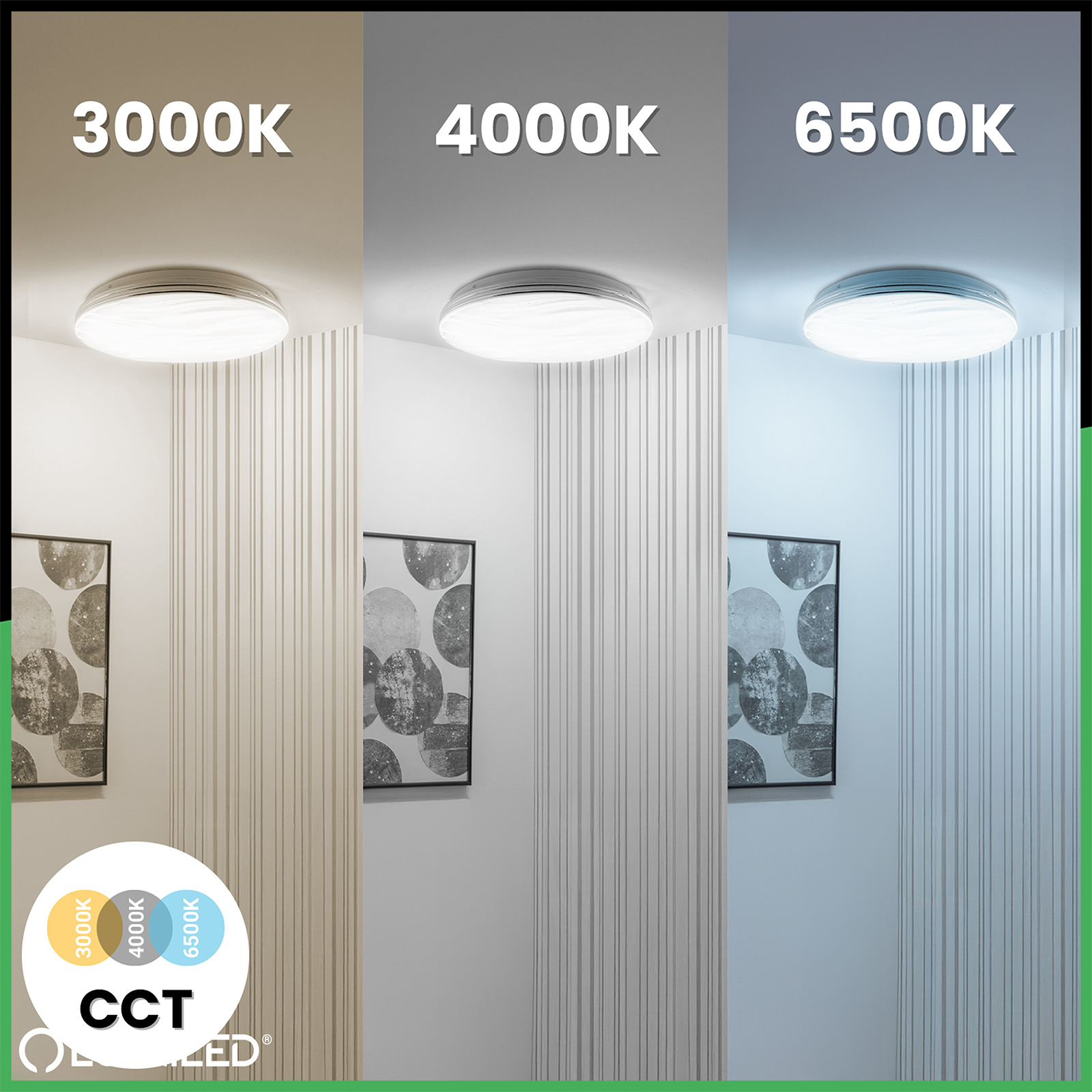 Plafon LED Lampa Sufitowa Natynkowa VIRTUS2 72W IP44 CCT Biały Okrągły 50cm + PILOT LUMILED - druga cecha produktu