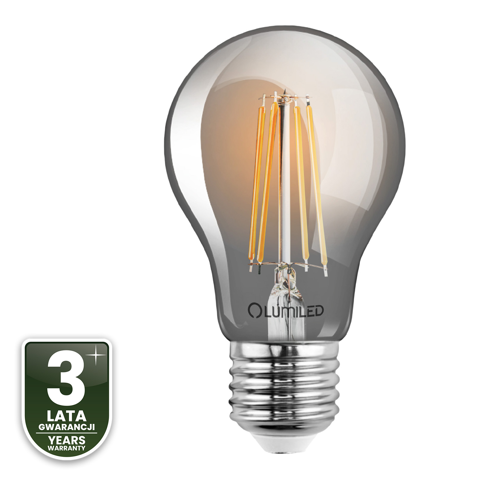 6x Żarówka LED E27 A60 6W = 50W 660lm 2200K Ciepła 360° DYMIONA FILAMENT LUMILED - czwarta cecha produktu