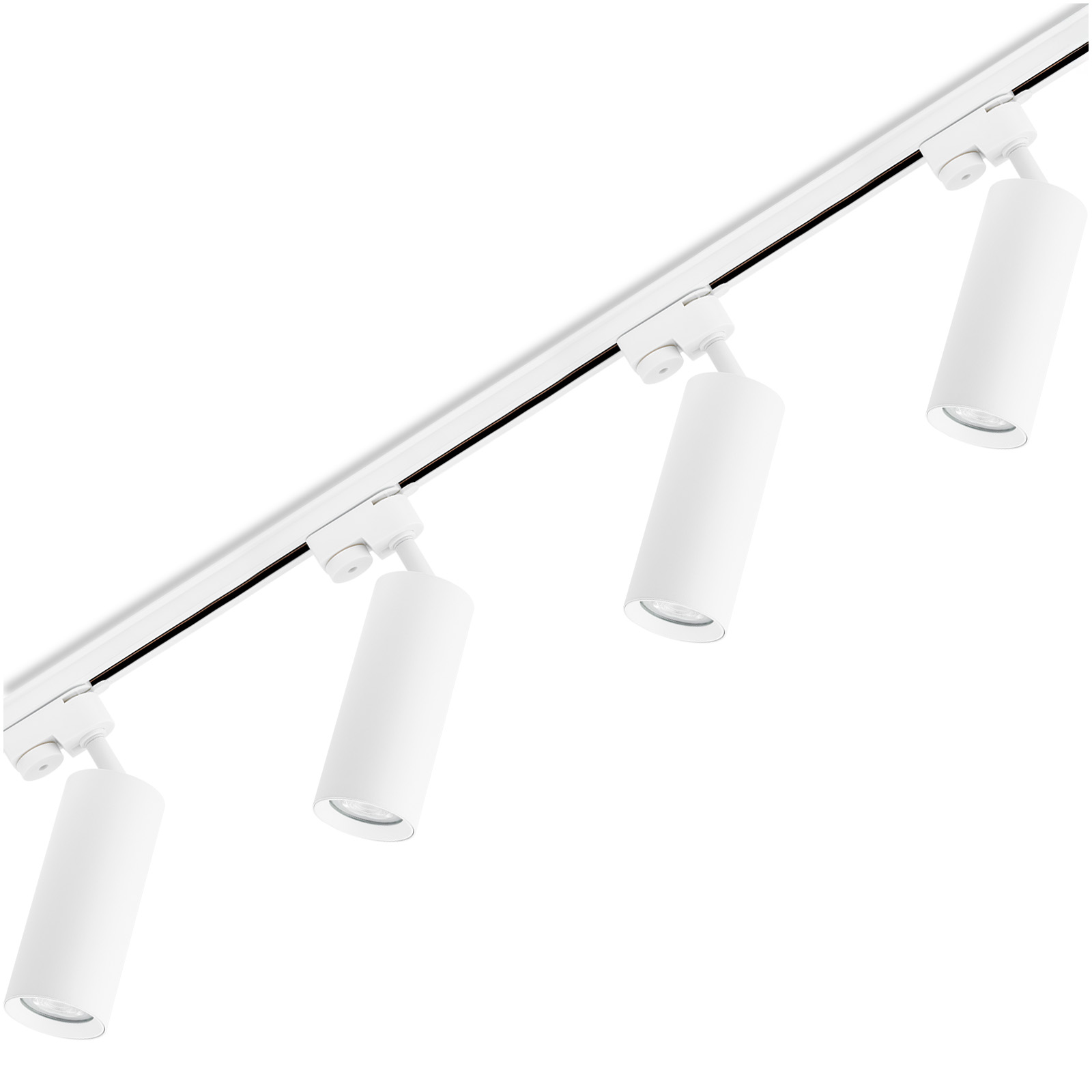 Zestaw Szyna Oświetleniowa Szynoprzewód 2 m + 4x Reflektor Szynowy RITI GU10 Biały LUMILED - główne zdjęcie produktu
