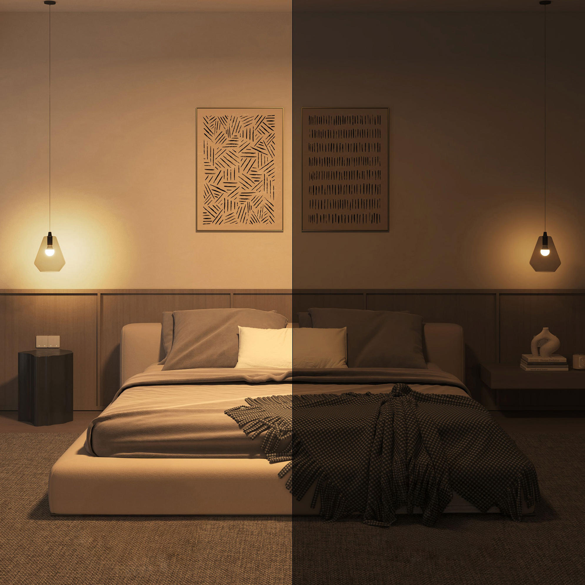2x Żarówka LED E27 A60 8W = 60W 806lm 2200-6500K CCT + RGB SMART Inteligentna Bluetooth ZigBee White and Color Ambiance + Mostek Bridge Zestaw Startowy Philips HUE Essential - druga cecha produktu
