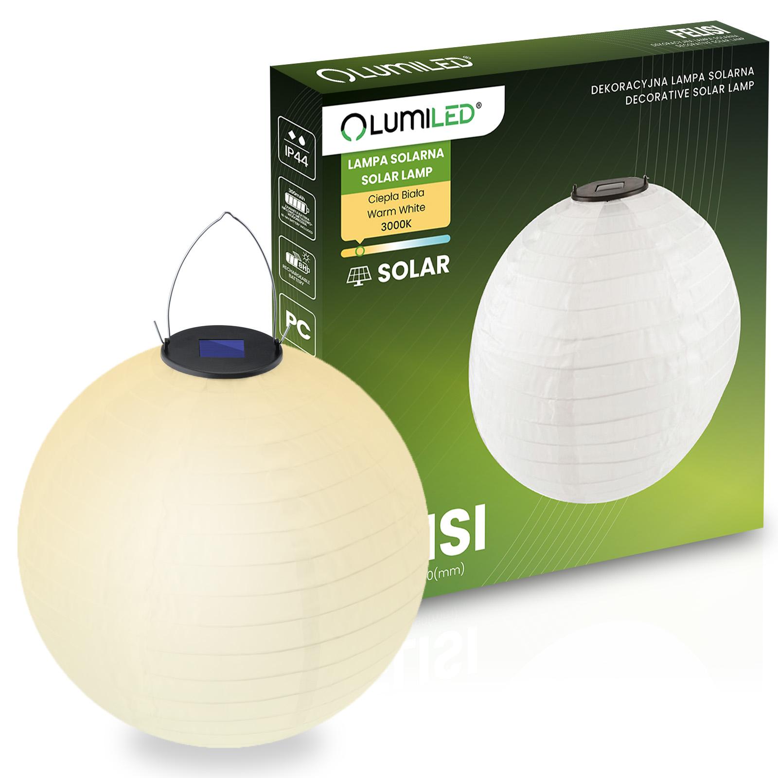 Lampa Solarna Ogrodowa LED FELISI Lampion Latarenka Origami 30cm LUMILED - główne zdjęcie produktu