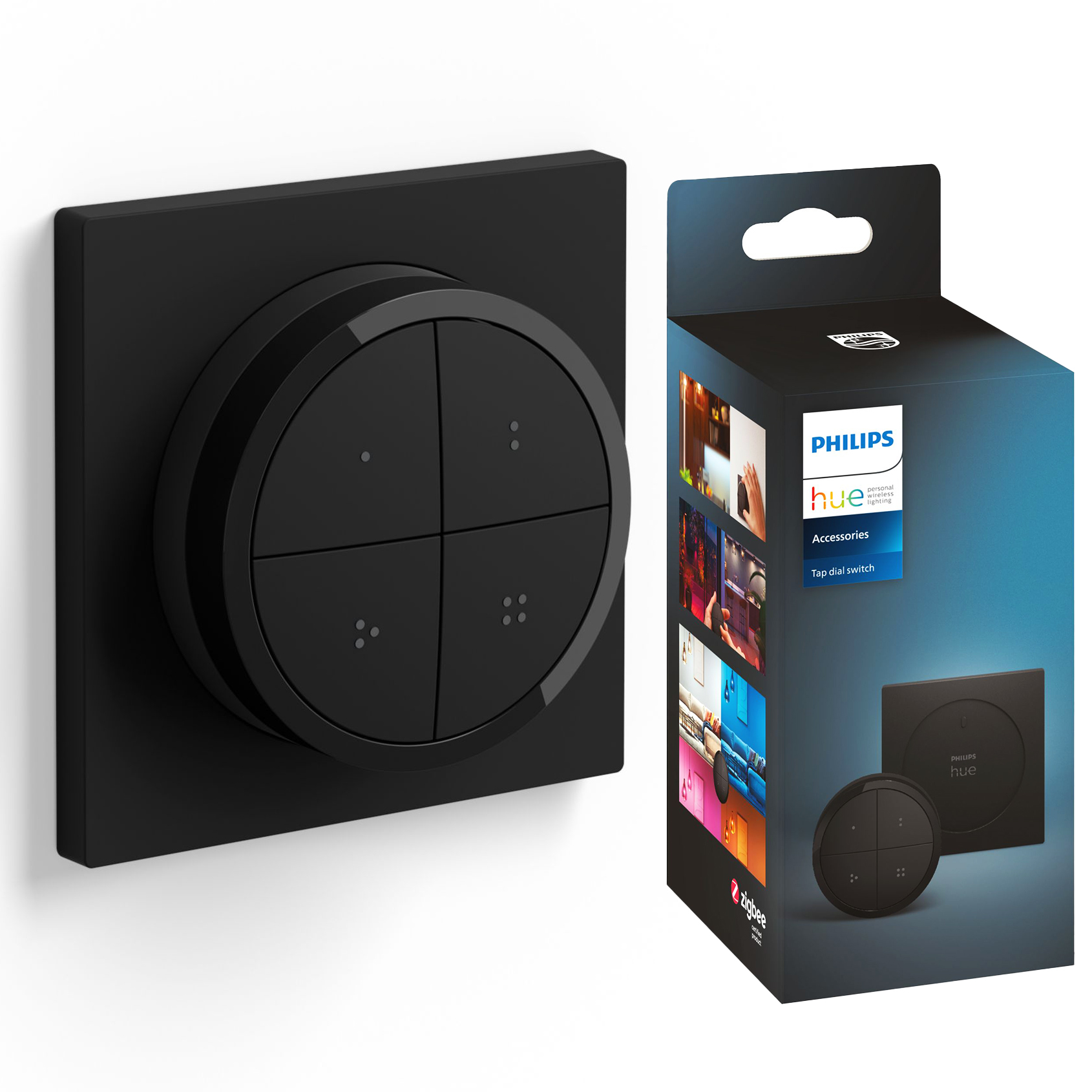 Kontroler Włącznik Ściemniacz Pilot Czarny Regulator Zigbee Bluetooth Tap Dial Switch Philips HUE - główne zdjęcie produktu