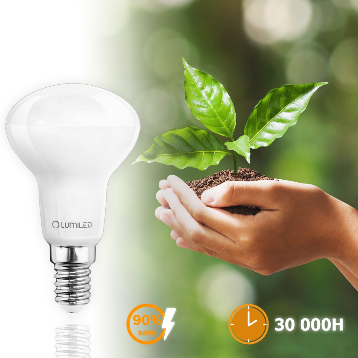 Żarówka LED E14 Reflektor R50 6W = 50W 540lm 3000K Ciepła 120° LUMILED - druga cecha produktu