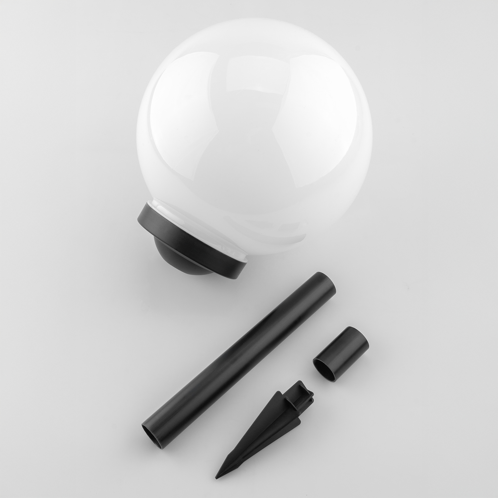 Lampa Solarna Ogrodowa LED 6500K IP44 25cm Wbijana Naziemna Biała Kulka ATRIS LUMILED - skład produktu