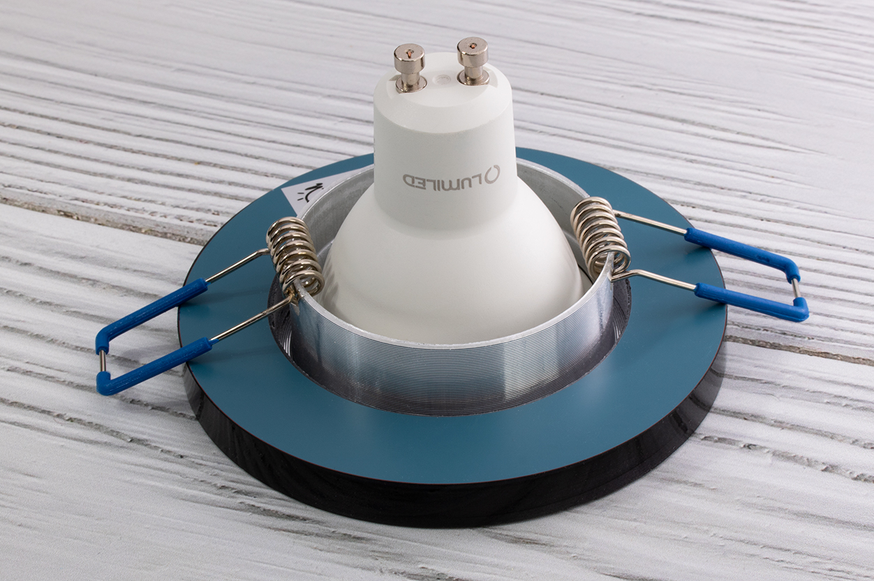 Oprawa halogenowa SZKLANA Sufitowa LED GU10 MR16 stała Okrągła Ariel czarna - pierwsza cecha produktu