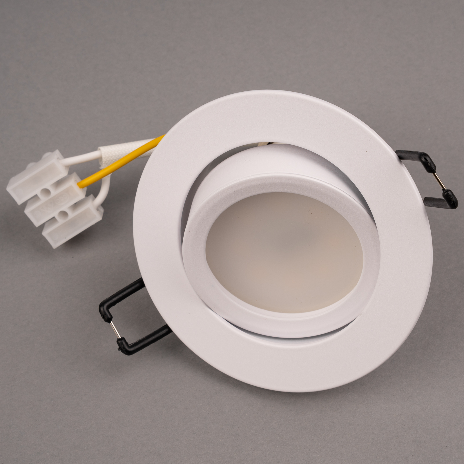 Oprawa Halogenowa Podtynkowa Sufitowa Okrągła Ruchoma TRIX 3w1 GU10 6W 3000K BIAŁY MAT LUMILED - pierwsza cecha produktu