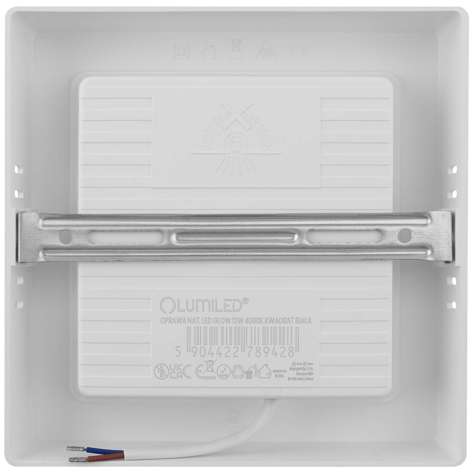 Oprawa Natynkowa Lampa LED Sufitowa 12W Kwadrat 4000K GLOW Biała LUMILED - pierwsza cecha produktu