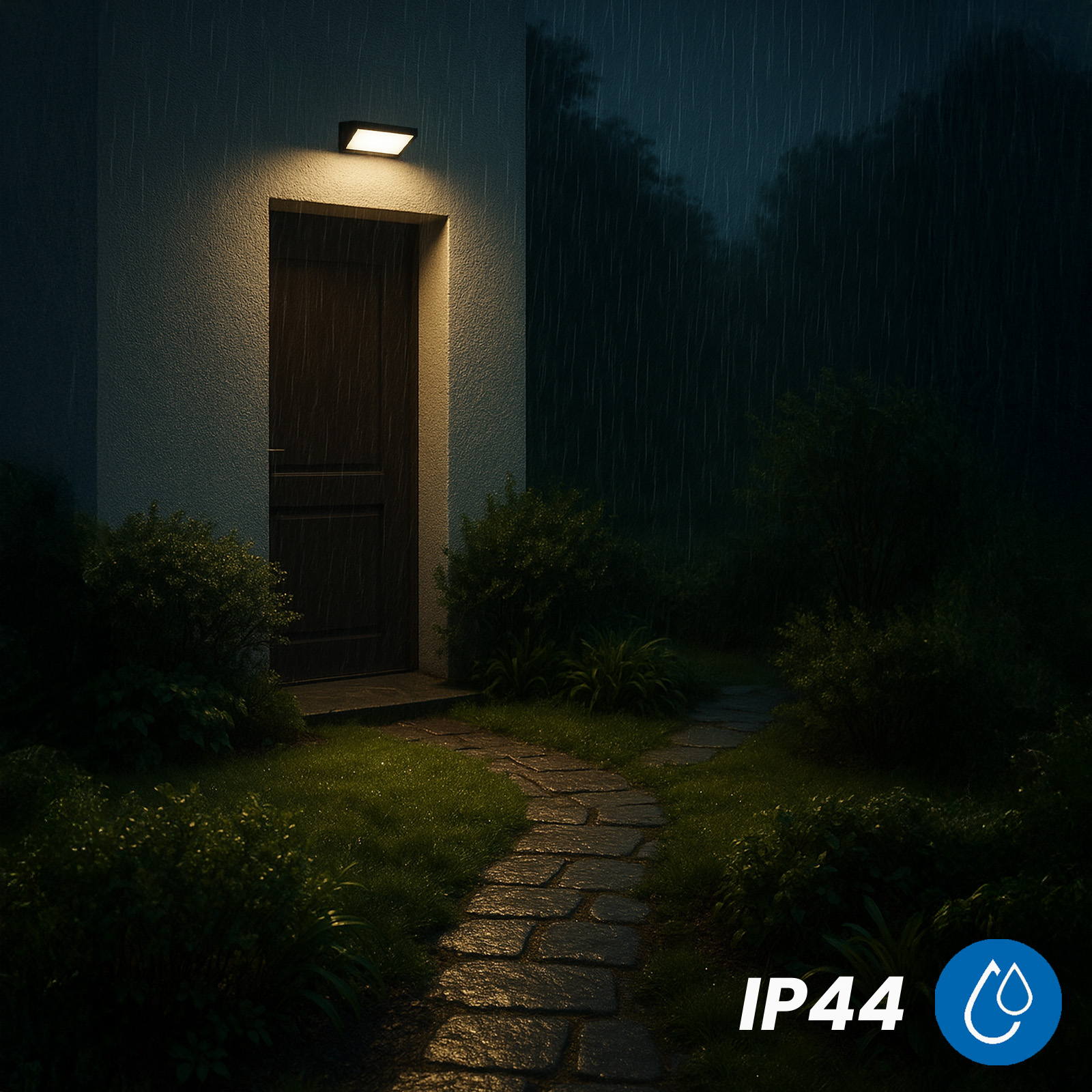 Lampa Ogrodowa Zewnętrzna Kinkiet Elewacyjny 12W LED IP44 CALIA LUMILED - pierwsza cecha produktu