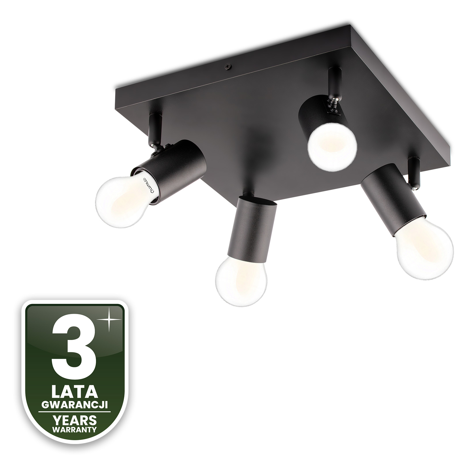 Lampa Sufitowa Plafon SPOT TUBA Reflektor Oprawa Halogenowa 4x E27 GLASA LUMILED - czwarta cecha produktu
