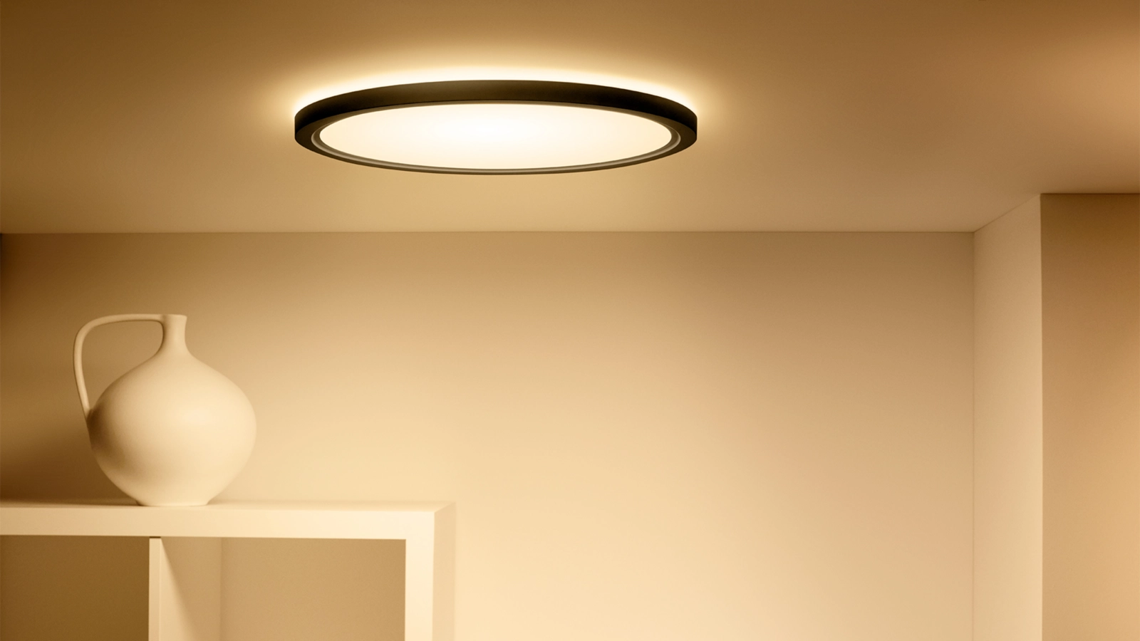 Plafon LED Lampa Sufitowa Natynkowa 32W 3750lm 2700-6500K RGB + TW 54.5cm Czarna Okrągła Inteligentna SMART WiFi Bluetooth Aplikacja Superslim WiZ - obszar zastosowań
