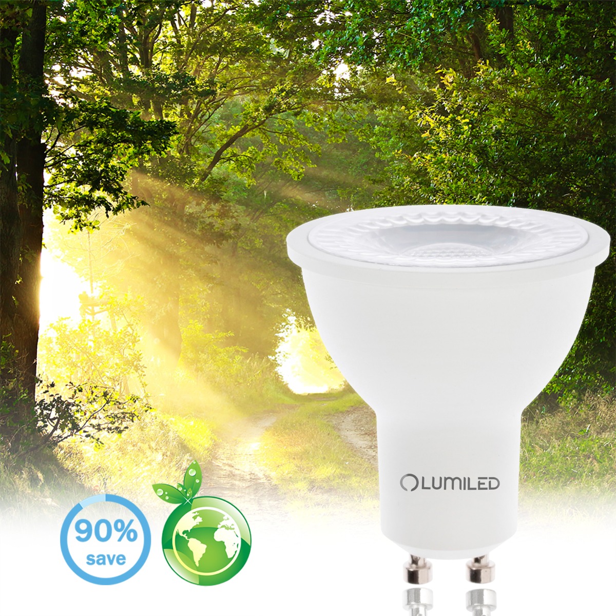 Żarówka LED GU10 Reflektor PAR16 1,5W = 15W 135lm 4000K Neutralna 36° LUMILED - pierwsza cecha produktu