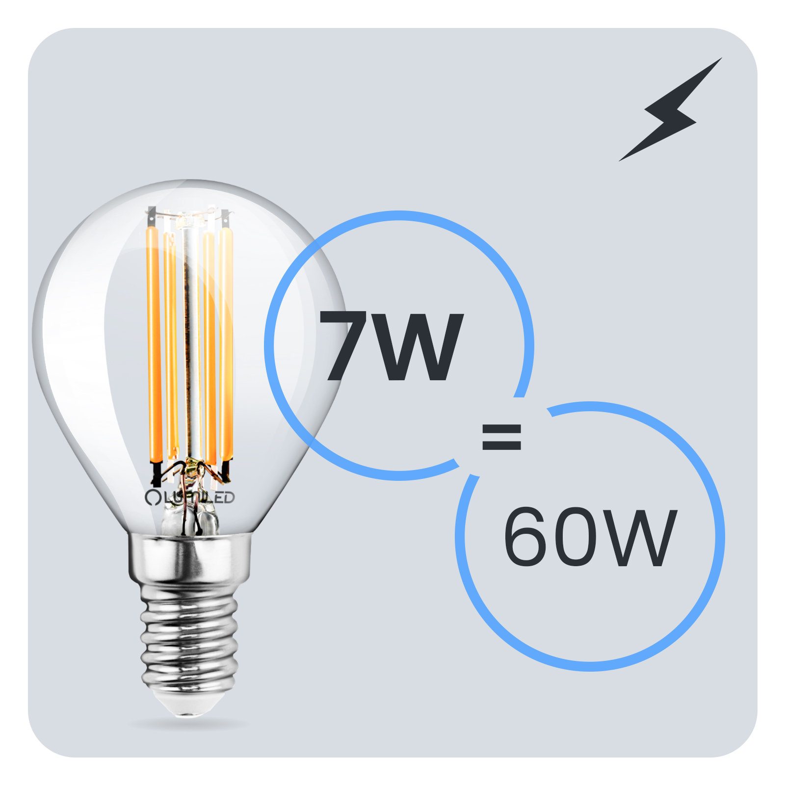 6x Żarówka LED E14 Kulka P45 7W = 60W 806lm 3000K Ciepła 360° FILAMENT LUMILED - trzecia cecha produktu