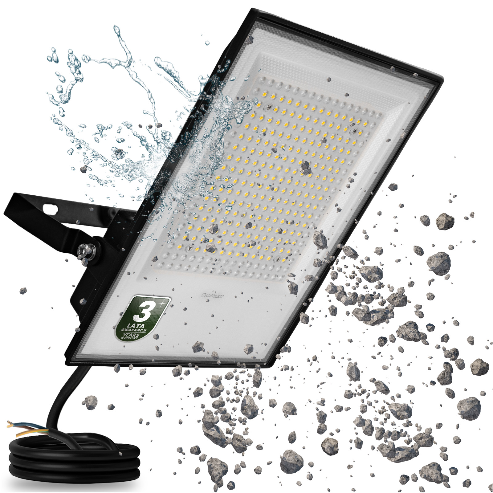 Naświetlacz LED Zewnętrzny BRIGHT Wodoodporny 200W 22000lm 4000K LUMILED - główne zdjęcie produktu