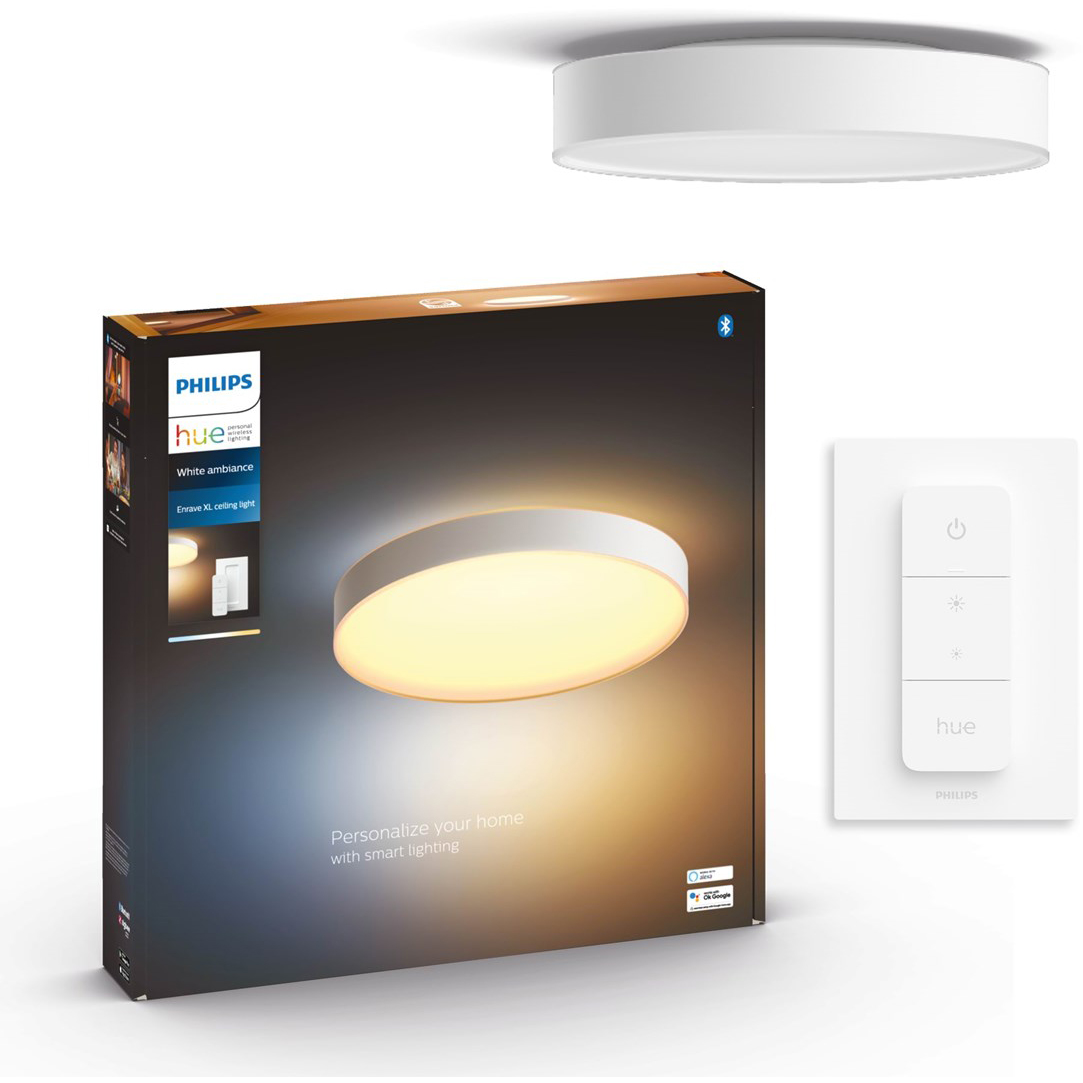 Plafon LED Lampa Sufitowa Natynkowa 48W 6100lm IP20 White Ambiance TW Biała 55cm Inteligentna SMART Zigbee Bluetooth Enrave Philips HUE - główne zdjęcie produktu