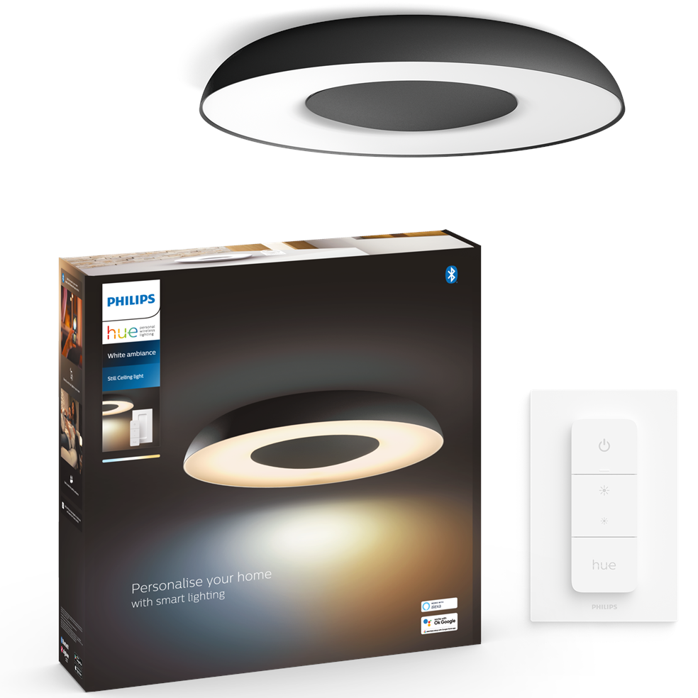 Plafon LED Lampa Sufitowa Natynkowa 22.5W 2500lm IP20 White Ambiance TW Czarna 39cm Inteligentna SMART Zigbee Bluetooth Still Philips HUE - główne zdjęcie produktu
