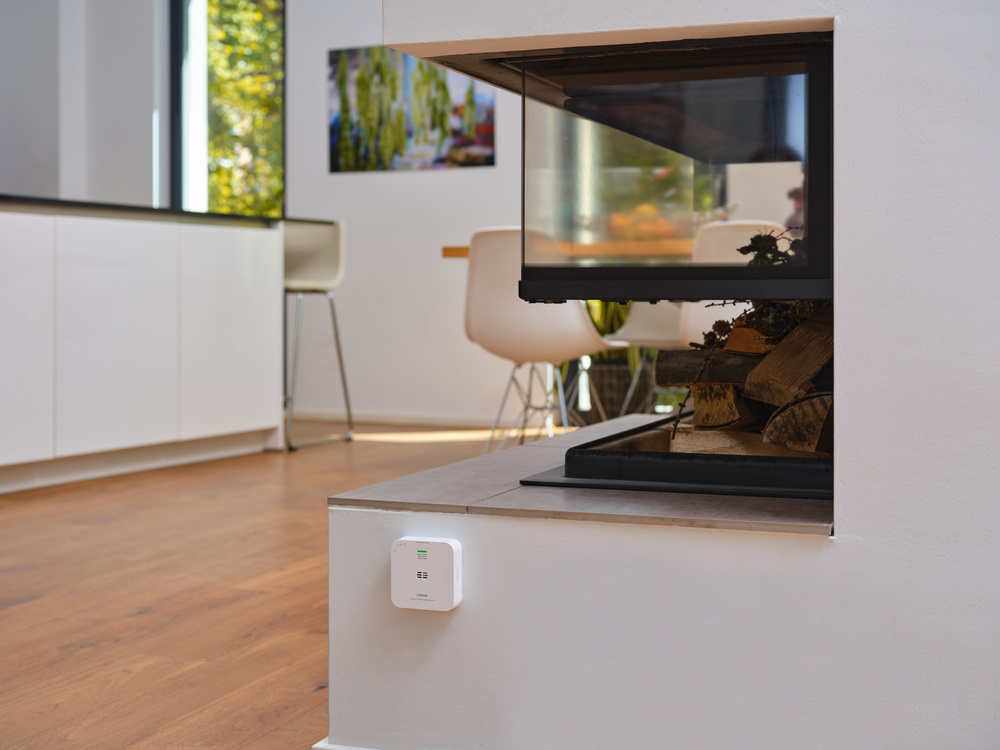 Inteligentny Bezprzewodowy Czujnik Tlenku Węgla Alarm 85dB Biały Osram SMART WiFi 2.4GHz - obszar zastosowań
