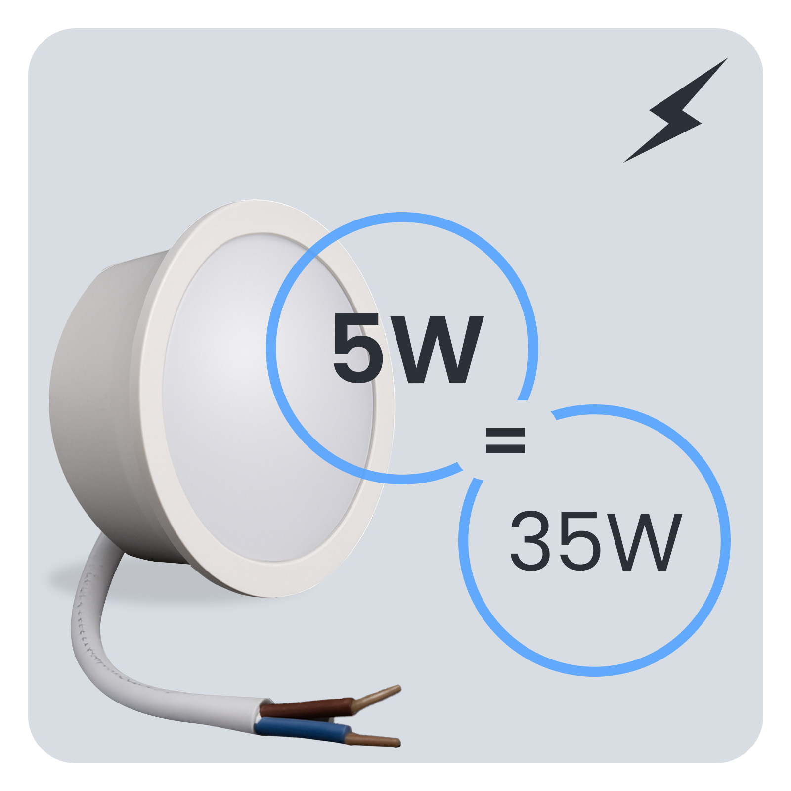 Wkład do Opraw LED Żarówka Moduł INSERT Reflektor 5W = 35W 470lm 3000K Ciepła 120° LUMILED - trzecia cecha produktu