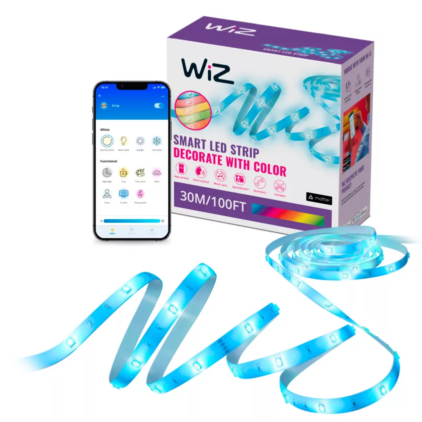 Taśma LED 22W Pasek RGB 20m Inteligentna SMART WiFi Bluetooth Aplikacja WiZ - główne zdjęcie produktu