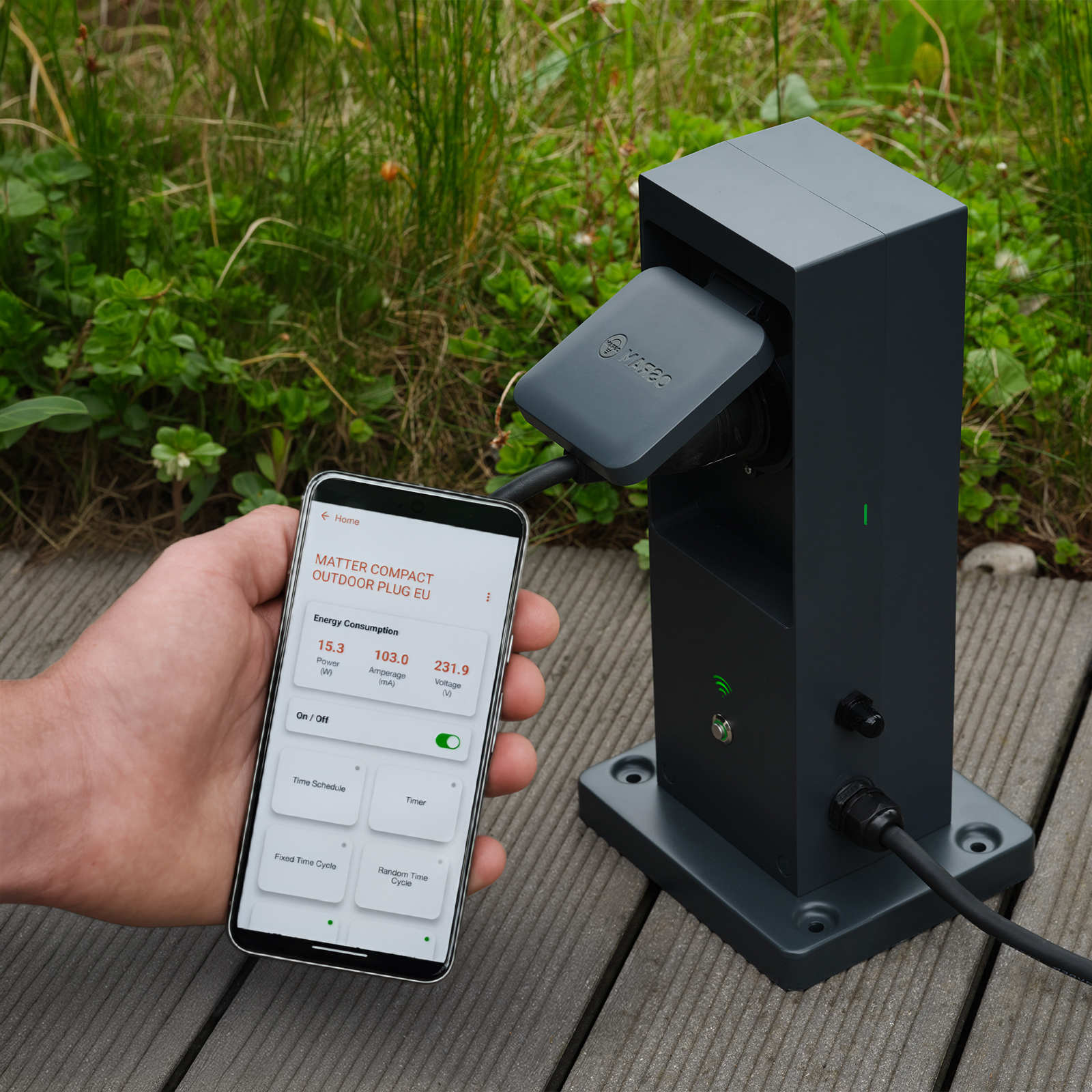 Słupek Zasilający 2x Gniazdka Wzmacniacz Sygnału Zewnętrzny Osram IP44 SMART WiFi - czwarta cecha produktu