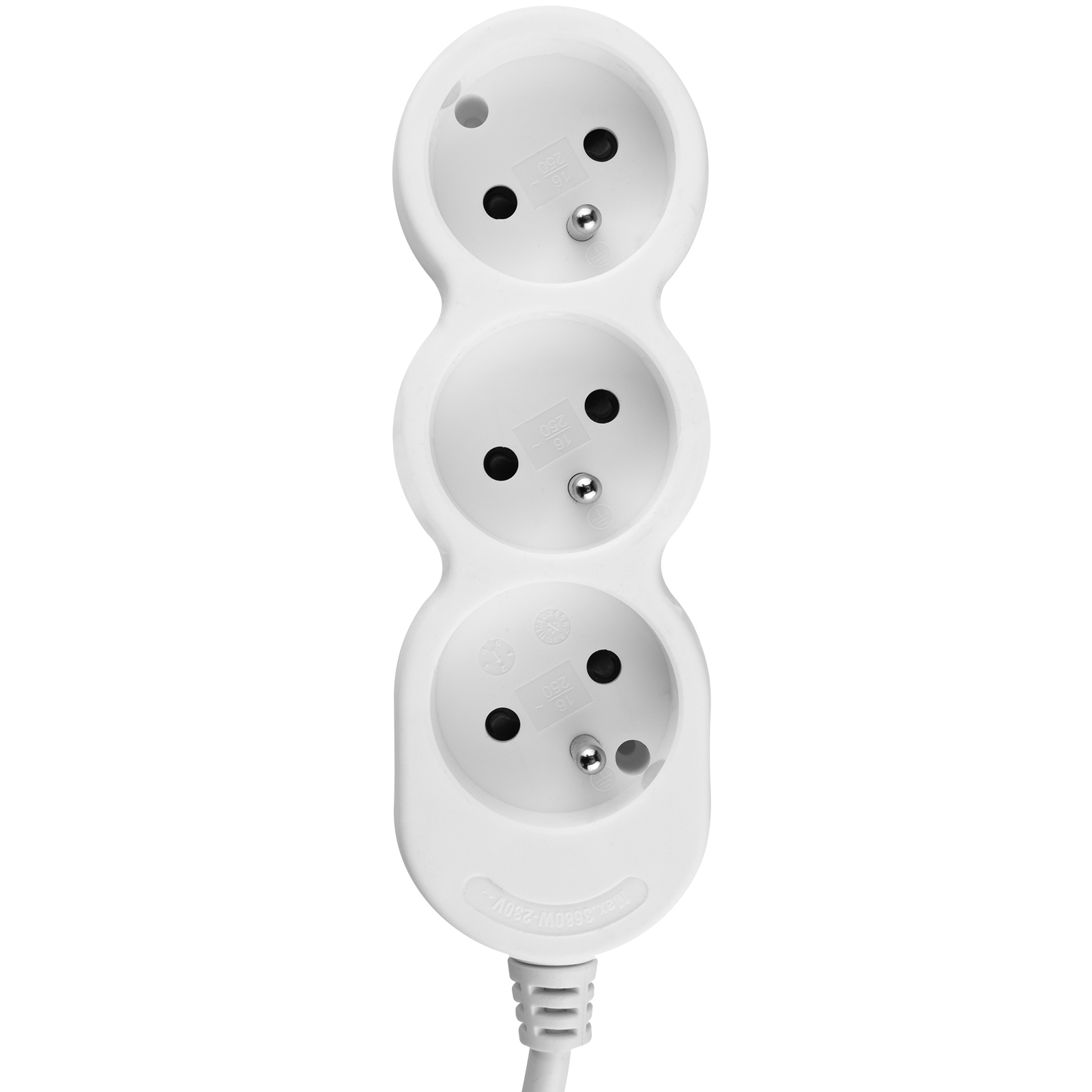 Przedłużacz Sieciowy Kabel z Uziemieniem Listwa Zasilająca 3 Gniazda 1.5m Biały Sznur Lendo Lumiled - trzecia cecha produktu