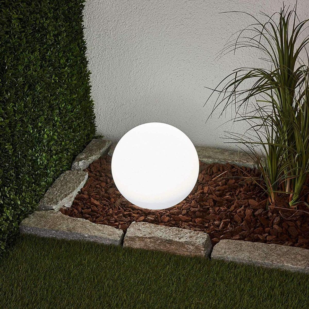 Lampa Solarna Ogrodowa LED ATRIS Wbijana Naziemna Biała Kula 15cm LUMILED - druga cecha produktu
