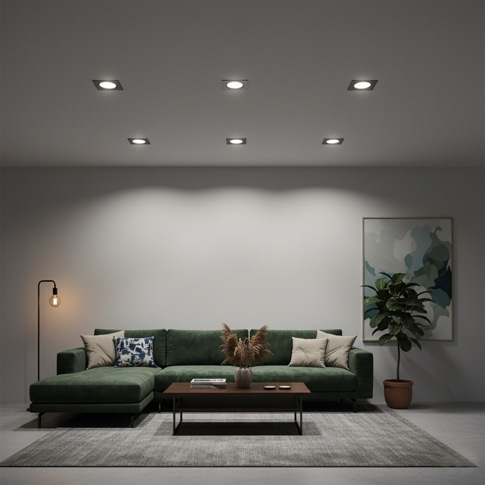 Oprawa halogenowa SZKLANA Sufitowa LED GU10 MR16 stała Ariel czarna kwadratowa - obszar zastosowań