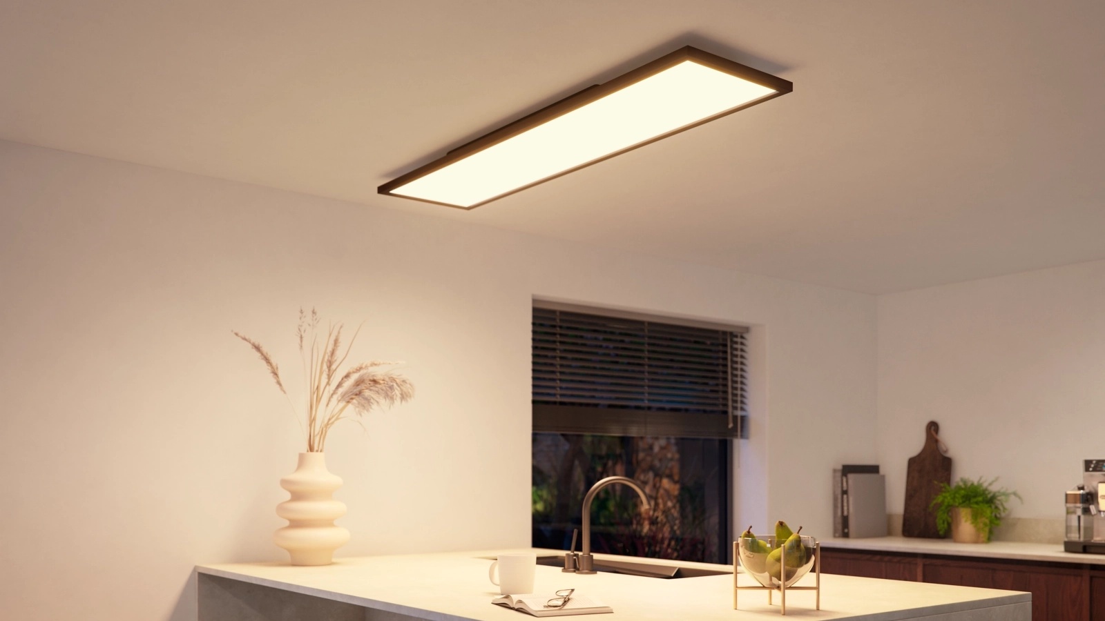 Panel LED Lampa Sufitowa Natynkowa 120x30 cm 39W 3750lm IP20 White Ambiance TW Czarna Inteligentna SMART Zigbee Bluetooth Aurelle Philips HUE - trzecia cecha produktu