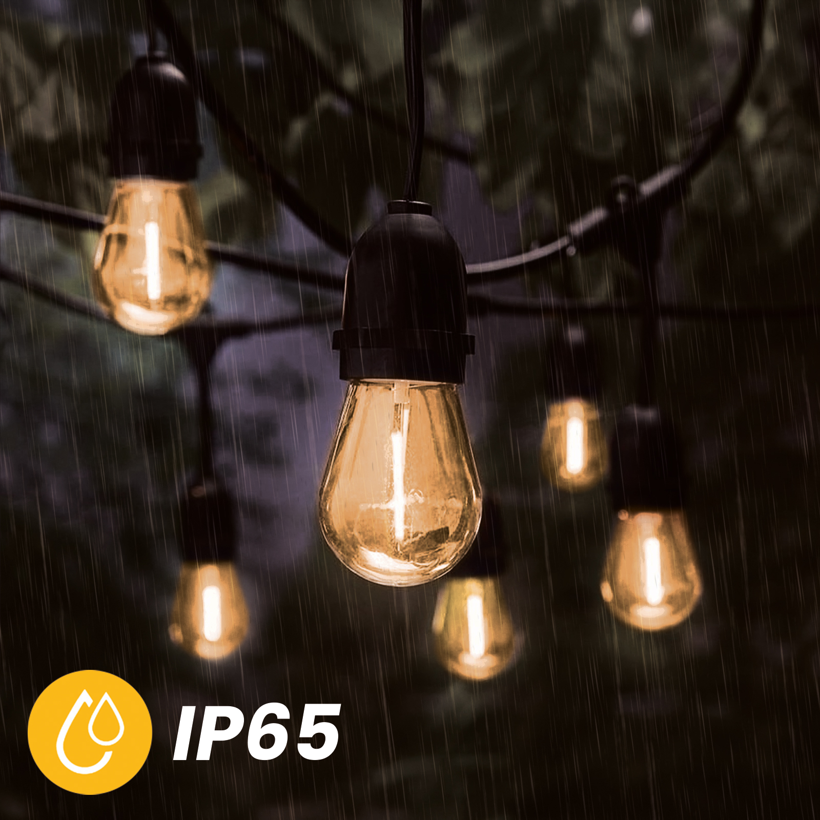 Girlanda Solarna Ogrodowa 30x  LED Ozdobne Żarówki 20m + PILOT IP65 2700K Ciepła SOLLIS LUMILED - pierwsza cecha produktu