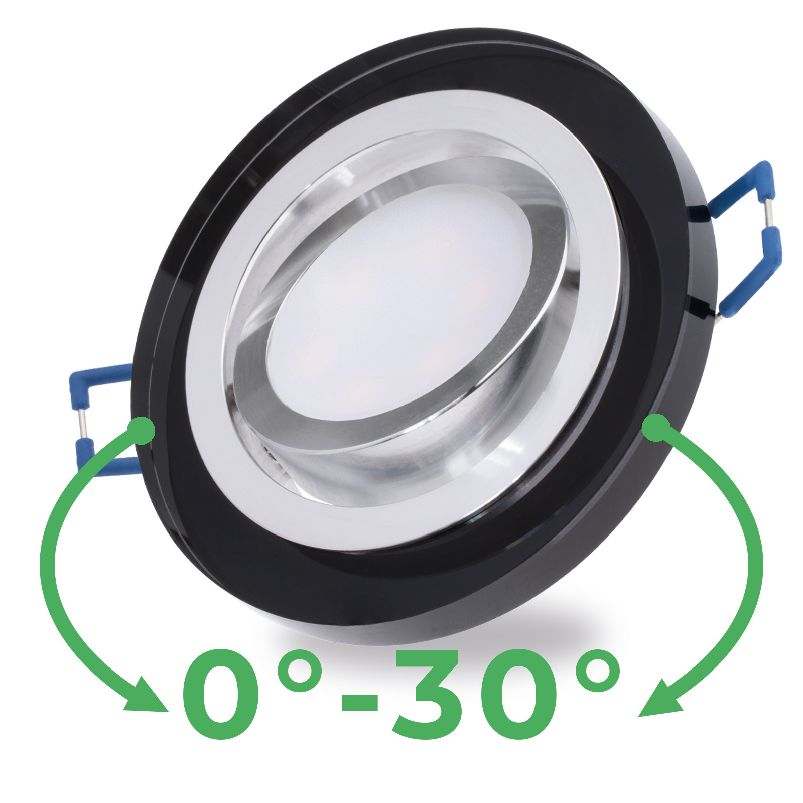 Oprawa Halogenowa Podtynkowa Lampa Sufitowa Szklana Okrągła Ruchoma GU10 ARIAN LUMILED - druga cecha produktu