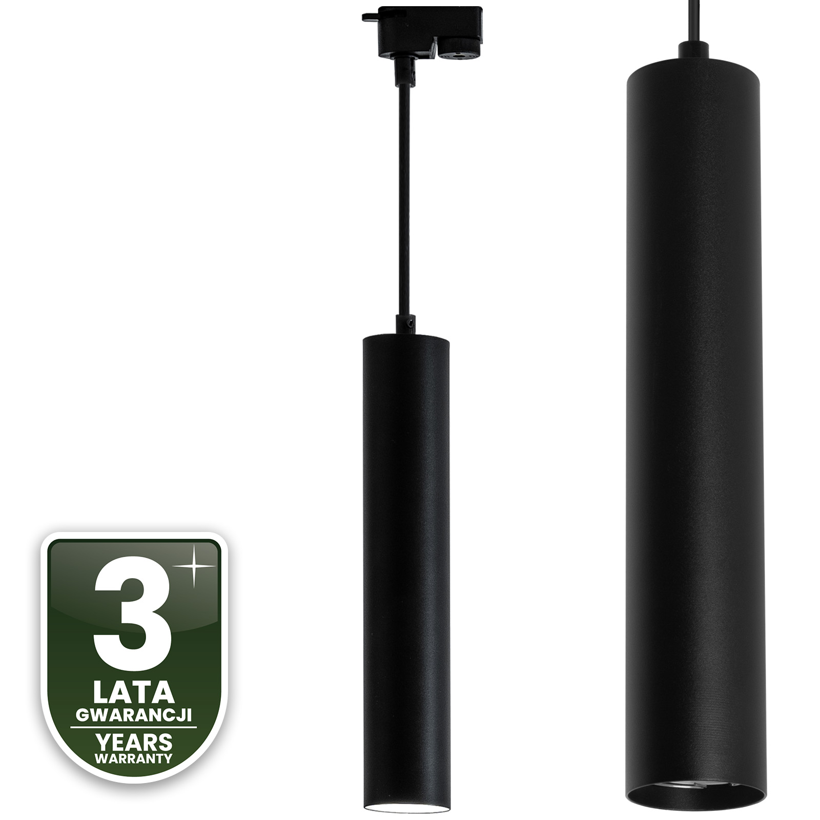 Lampa Wisząca Szynoprzewód Zwis Szyna 29cm Reflektor GU10 LED SOPLO Czarny LUMILED - czwarta cecha produktu