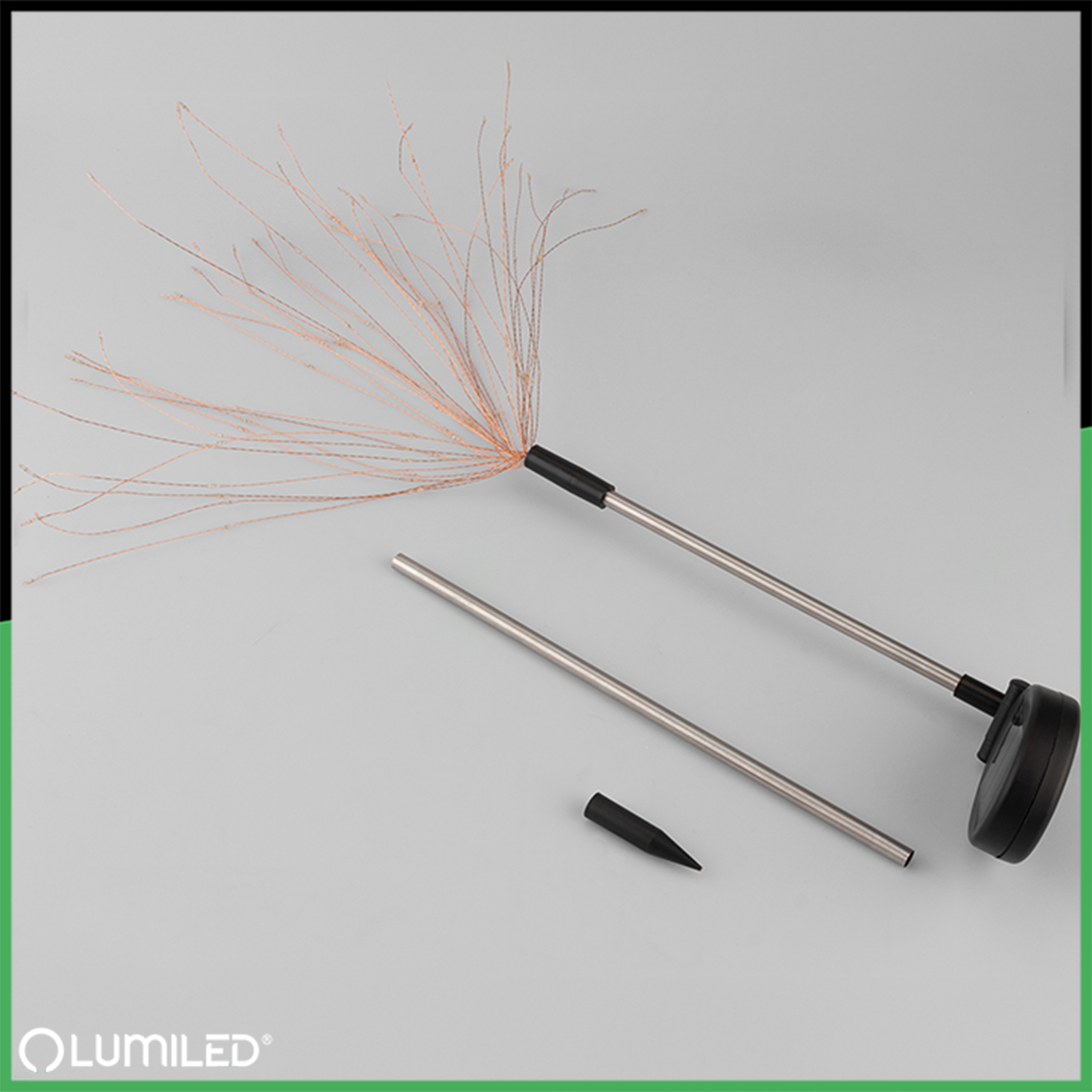 Lampa Solarna Ogrodowa LED LOTUS Wbijana Dekoracyjna Dmuchawiec Fajerwerki 3000K LUMILED - skład produktu