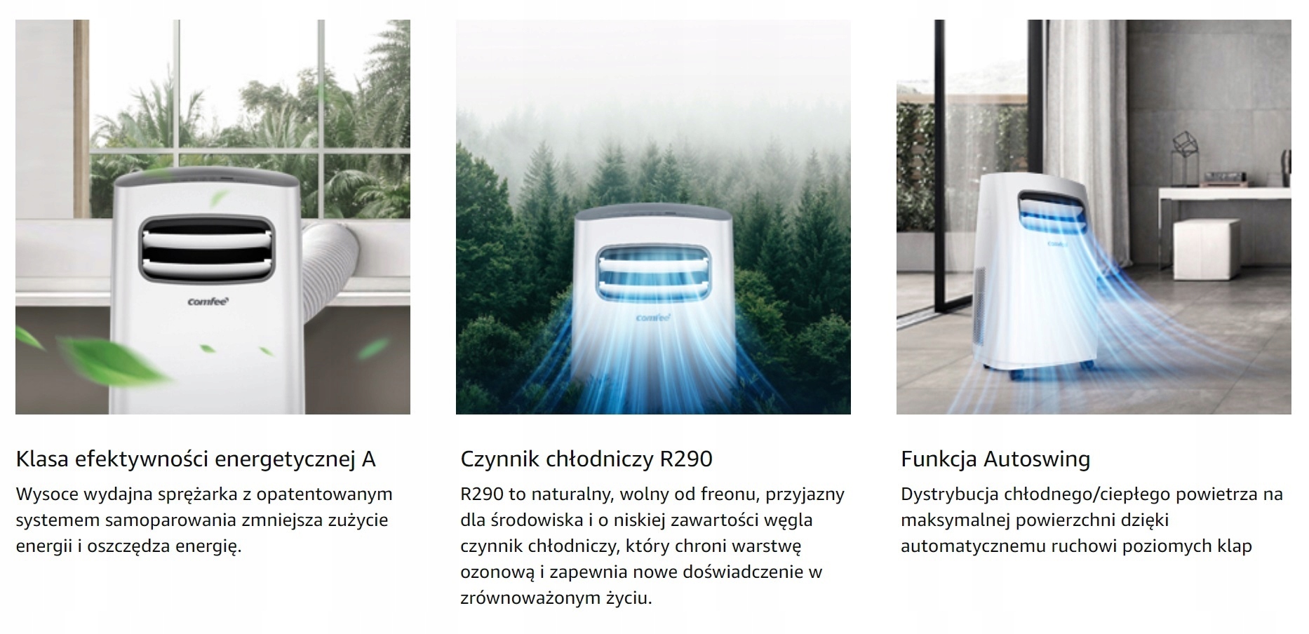 Klimatyzator przenośny OSUSZACZ MIDEA z WiFi 41 m² Comfee MPPF1-12CRN7