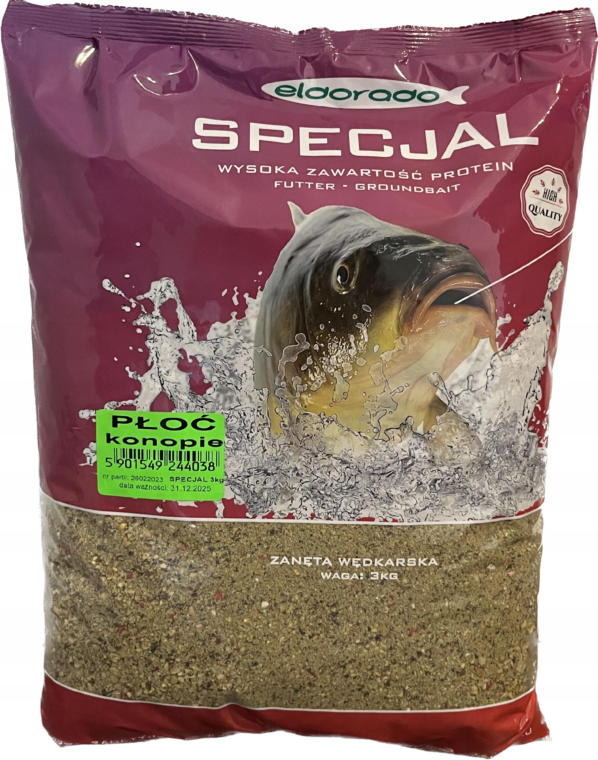 Zanęta Eldorado SPECJAL Płoć Konopie 3 KG