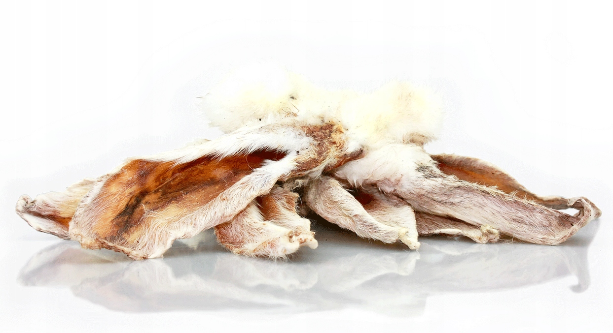 Królicze uszy z futrem 1kg