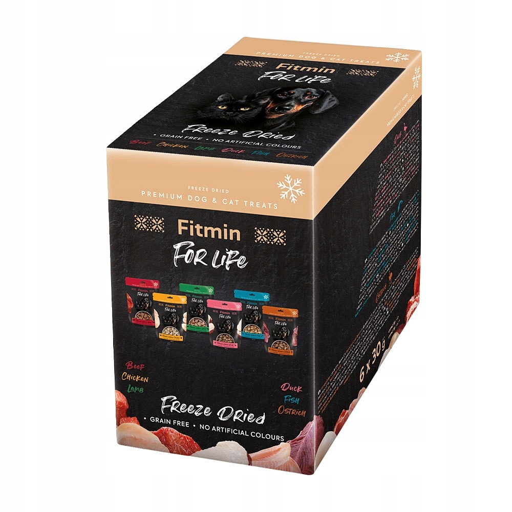 Fitmin For Life Liofilizowany przysmak dla psów i kotów multipack 6 szt