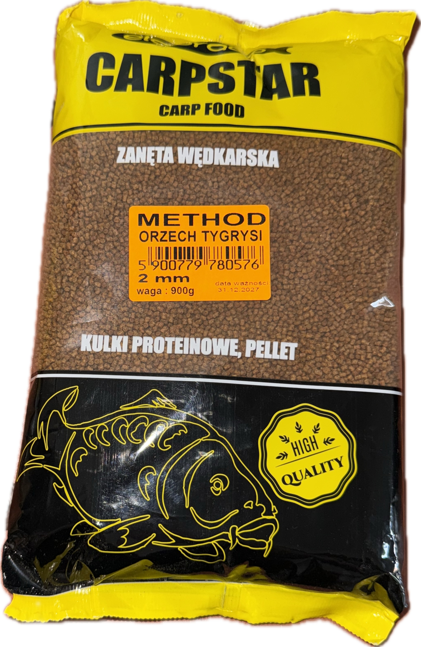 Carpstar Feeder Method Pellet 900g 2mm Orzech Tygrysi