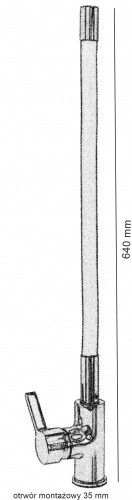 Bateria Kuchenna SZARA Elastyczna + dozownik CHROM