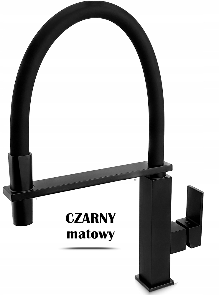 zestaw Bateria kuchenna giętka CZARNA + dozownik Q