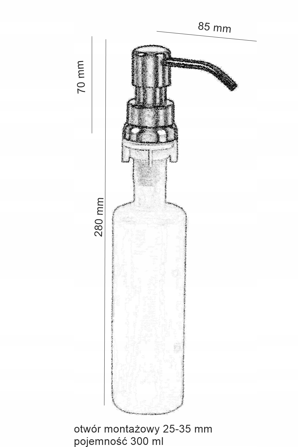 Dozownik Płynów Grafit