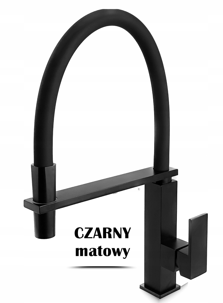 zestaw Bateria kuchenna giętka CZARNA + dozownik Q