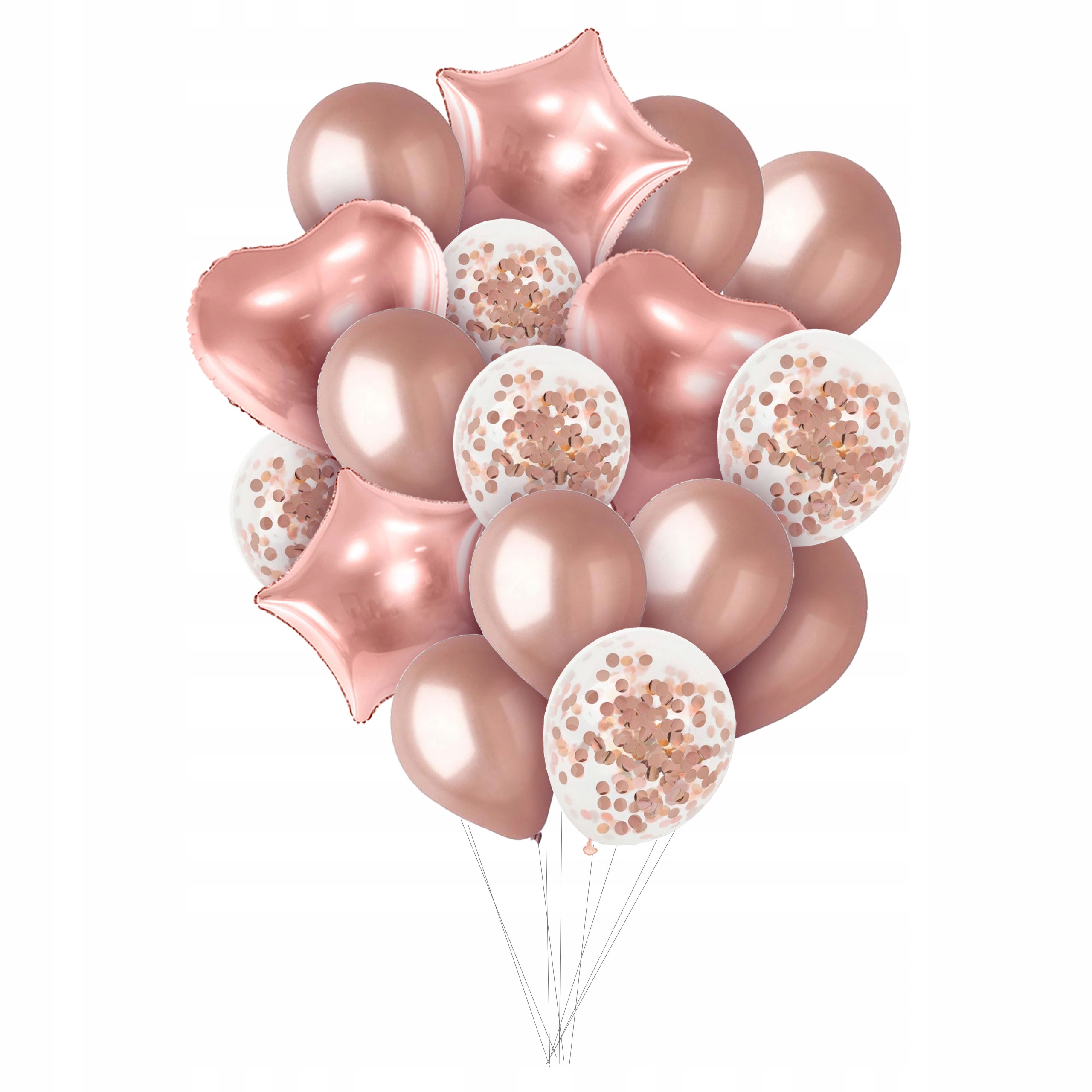 Zestaw Balonów Rose Gold Balony Dekoracje Wieczór Panieński